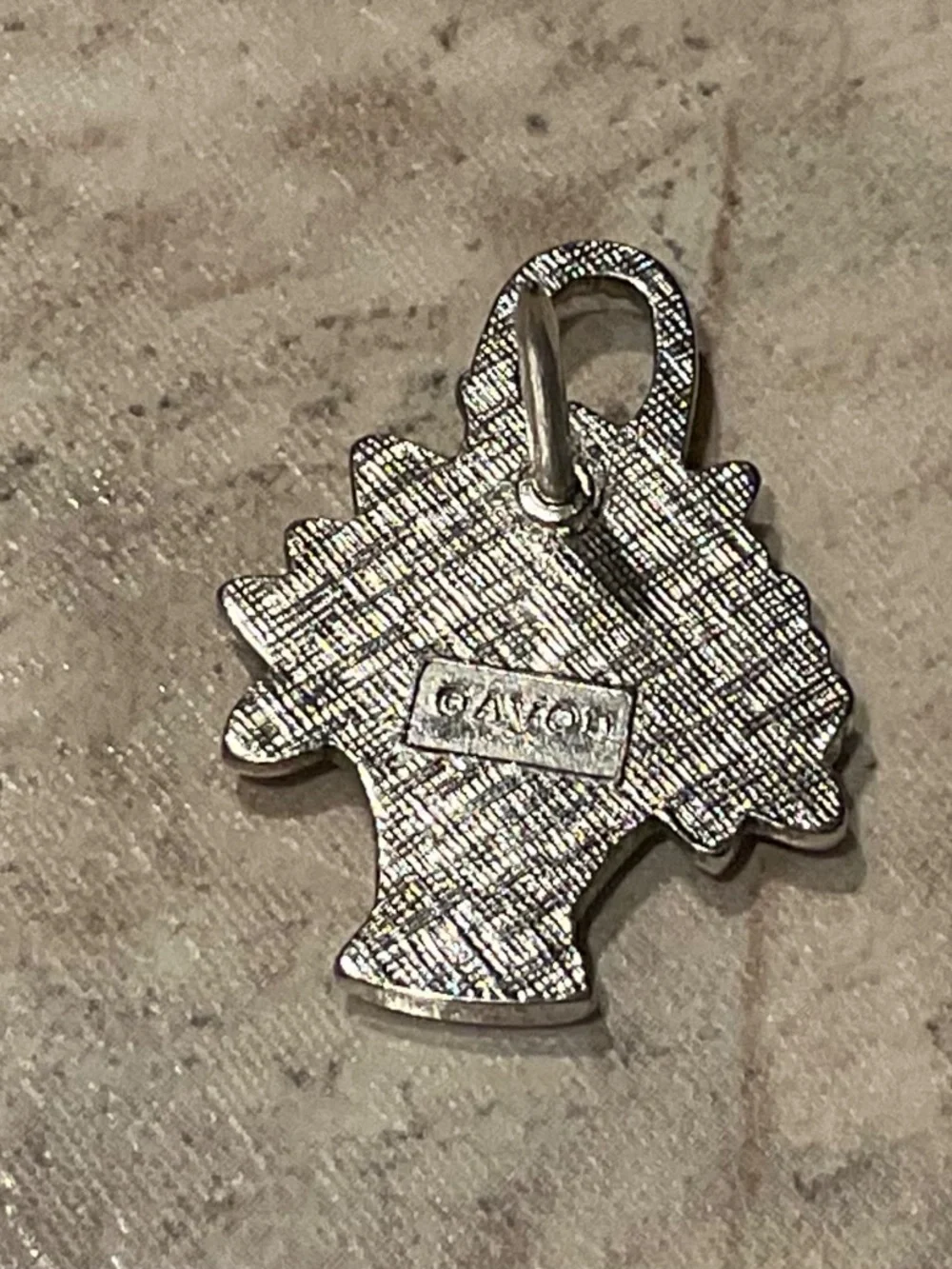 Avon Flower Basket Lapel Pin Silvertone Vintage
